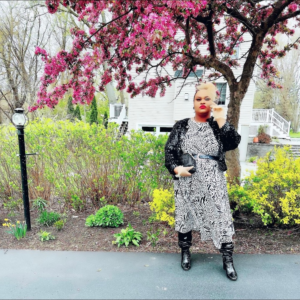 H&M mixed animal print dress
